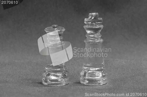 Image of stock images of transparent glass chess