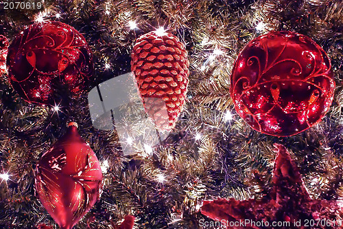 Image of christmas tree ornaments