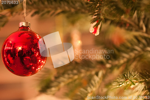 Image of christmas tree ornaments