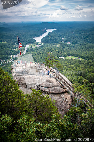 Image of chimney rock at lake lure