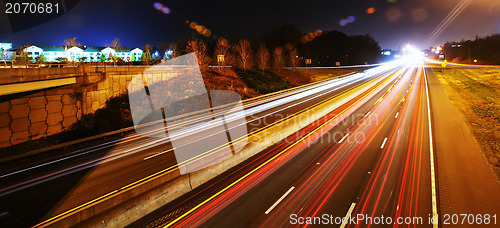 Image of evening traffic on highway