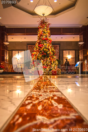 Image of decorated christmas tree indoor