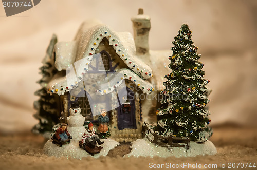Image of christmas toy village