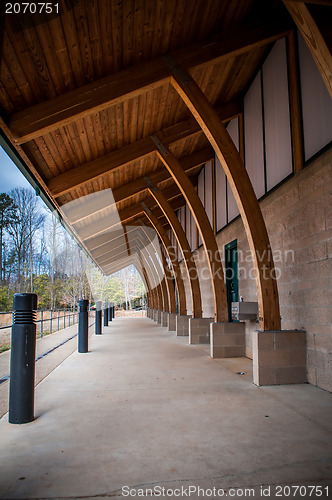 Image of wooden arches in architecture