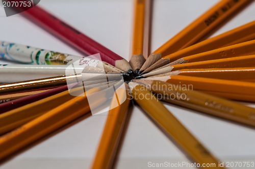 Image of lead pencils isolated on white