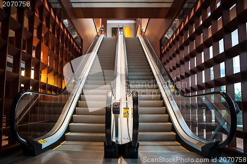 Image of empty escalator