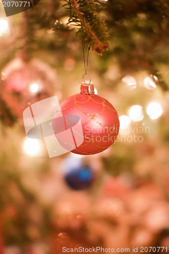 Image of christmas tree ornaments