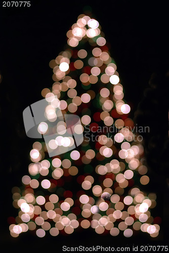 Image of christmas tree out of focus