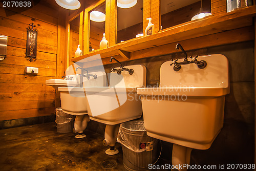 Image of classic public bathroom