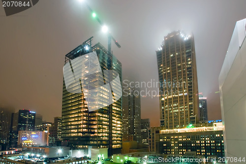 Image of Skyline of uptown Charlotte, North Carolina at night.