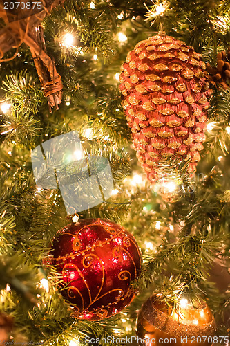 Image of christmas tree ornaments