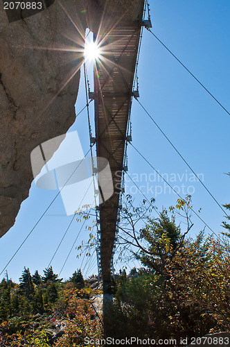 Image of suspended mile hight bridge