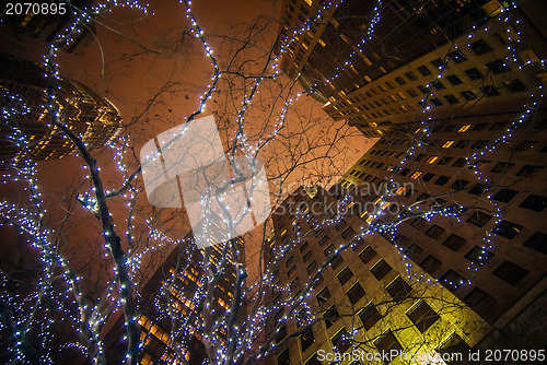 Image of Skyline of uptown Charlotte, North Carolina at night.