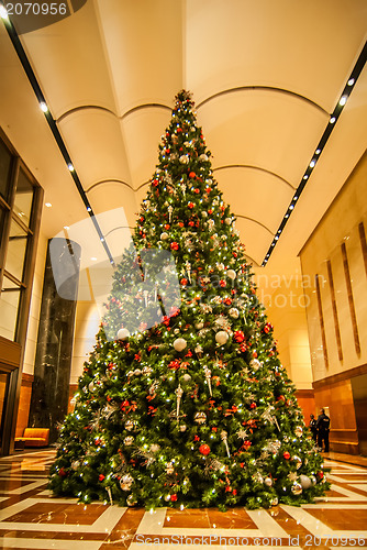 Image of decorated christmas tree indoor
