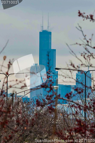 Image of chicago skyline and streets