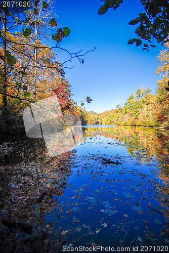 Image of mountain lake reflections