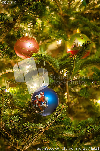 Image of christmas tree ornaments