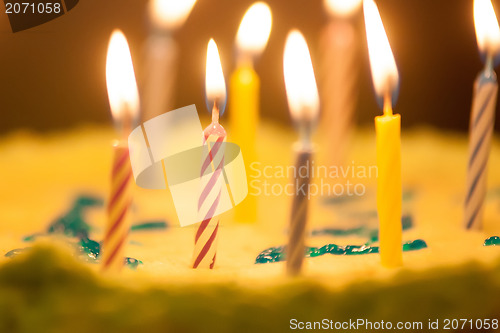 Image of birthday cake with candles