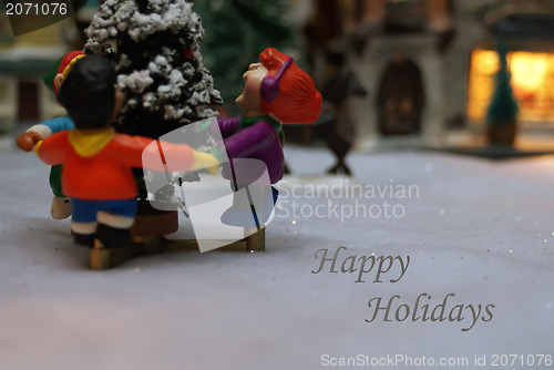 Image of christmas toy village