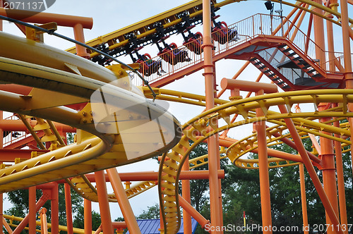 Image of rollercoasters at amusement park