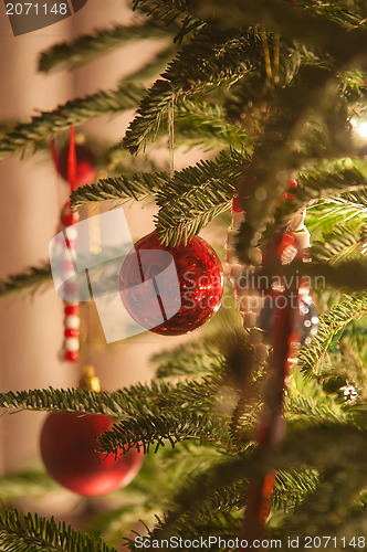 Image of christmas tree ornaments