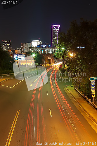 Image of Skyline of uptown Charlotte, North Carolina at night.