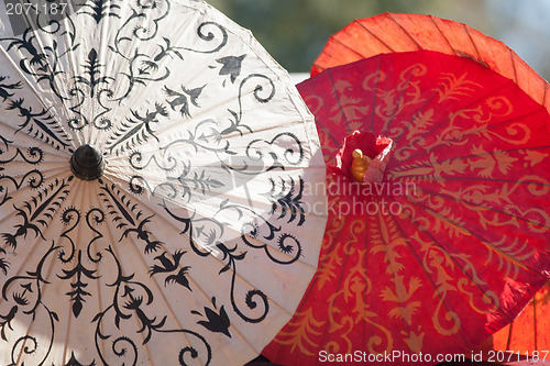 Image of asian umbrellas