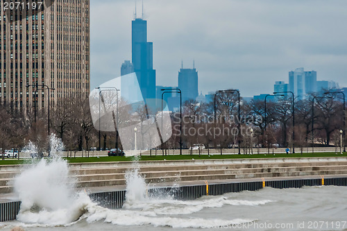 Image of chicago skyline and streets