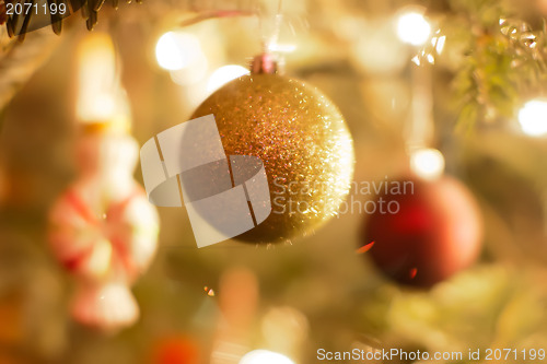 Image of christmas tree ornaments