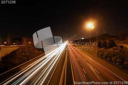 Image of evening traffic on highway