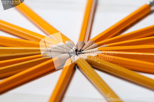 Image of lead pencils isolated on white