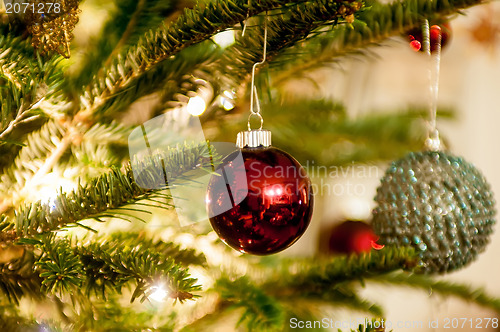 Image of christmas tree ornaments