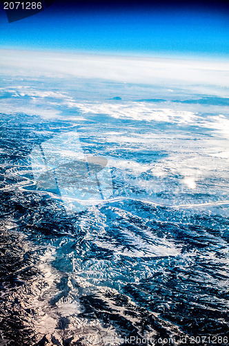 Image of aerial of the rockies