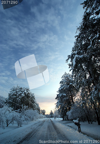 Image of snow covered road