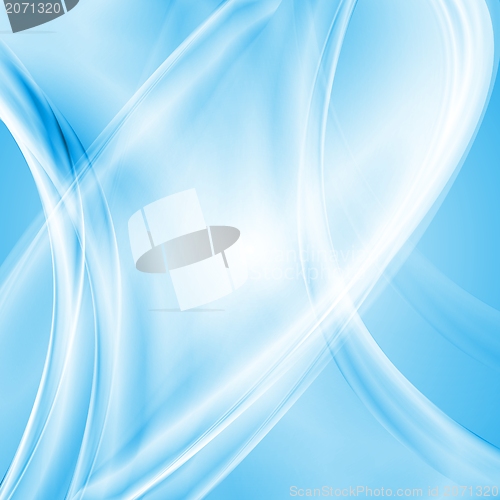 Image of Bright blue waves design