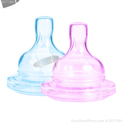 Image of Baby bottle pink and blue