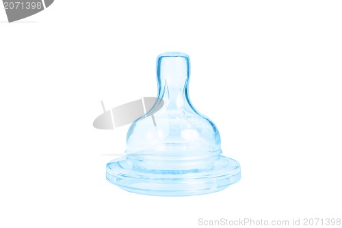 Image of Blue baby bottle pacifier