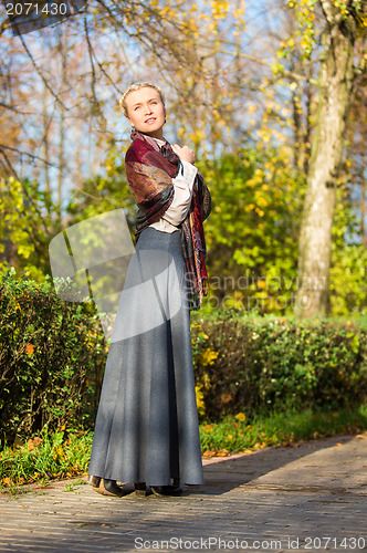 Image of Young girl in the park