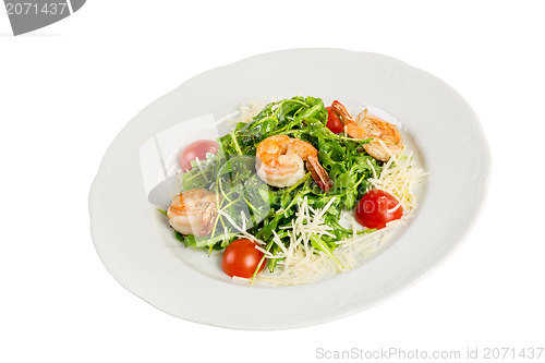 Image of Salad from eruca and shrimps