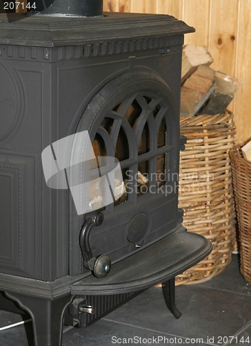 Image of cast iron fireplace