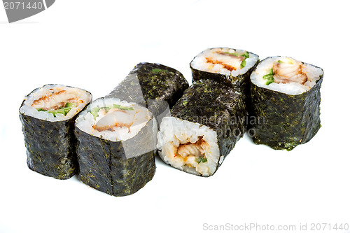 Image of Sushi Roll on a white background