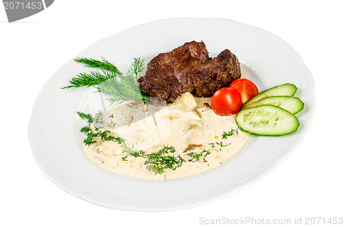 Image of roast beef isolated