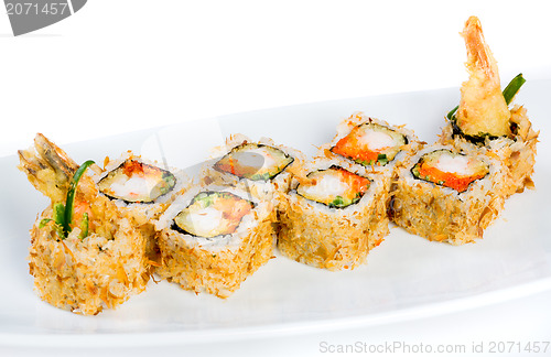 Image of Sushi Roll on a white background