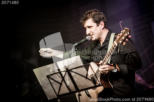 Image of musician plays a guitar