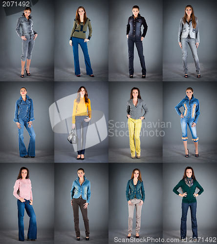 Image of jeans collection lady's clothes