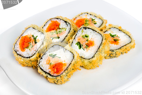 Image of Sushi Roll on a white background