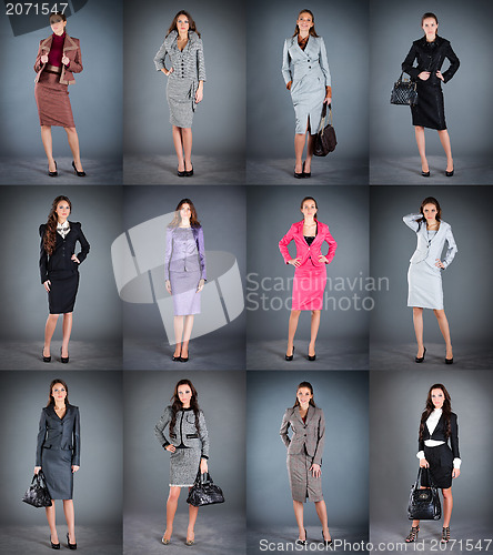 Image of Collection of women's business suits