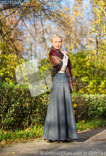 Image of Young girl in the park