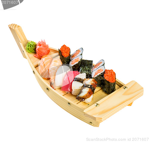 Image of Sushi Roll on a white background