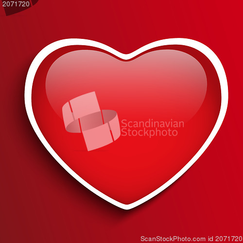 Image of Glass Red Glossy Heart